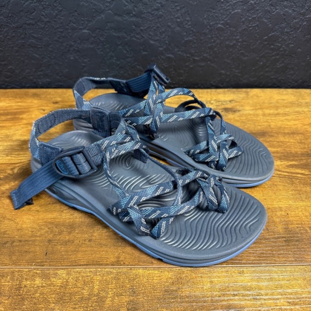 Chaco Z/Cloud X2 Blue‎ Pattern Polyester Sport Sandals Womens Size 7